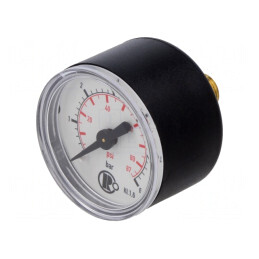 Manometru 0-6 bar 40mm pentru lichide și gaze inerte | Electronic-mag.ro | Componente Electronice
