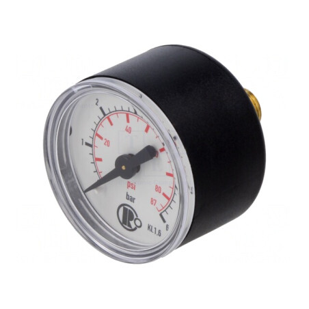 Manometru 0-6 bar 40mm pentru lichide și gaze inerte | Electronic-mag.ro | Componente Electronice