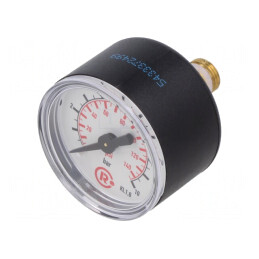 Manometru 0-10 bar 40 mm pentru lichide și gaze inerte | Electronic-mag.ro | Componente Electronice