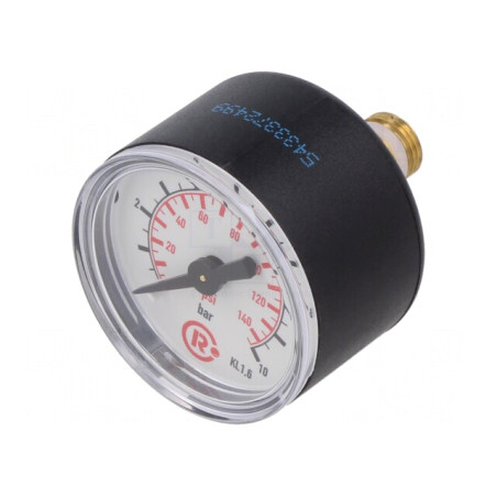 Manometru 0-10 bar 40 mm pentru lichide și gaze inerte | Electronic-mag.ro | Componente Electronice