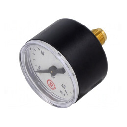 Manometru 0-40 Bar 40mm pentru Lichide și Gaze Inerte | Electronic-mag.ro | Componente Electronice