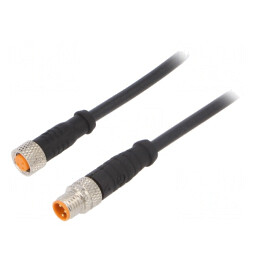 Cablu de conectare M8 0,6m 50VAC 4A | Electronic-mag.ro | Componente Electronice