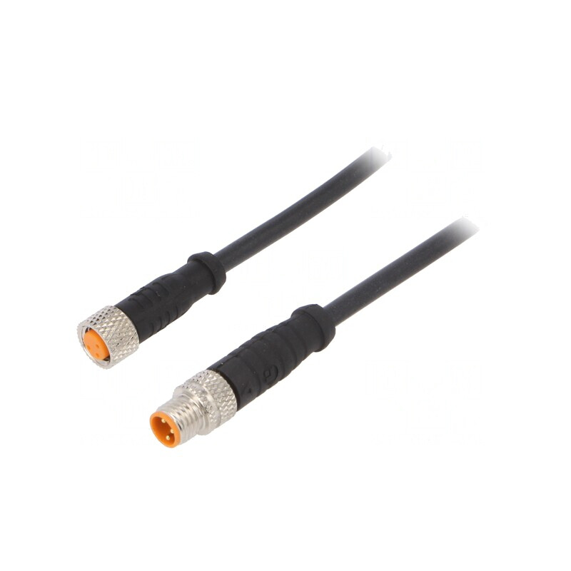 Cablu de conectare M8 0,6m 50VAC 4A | Electronic-mag.ro | Componente Electronice