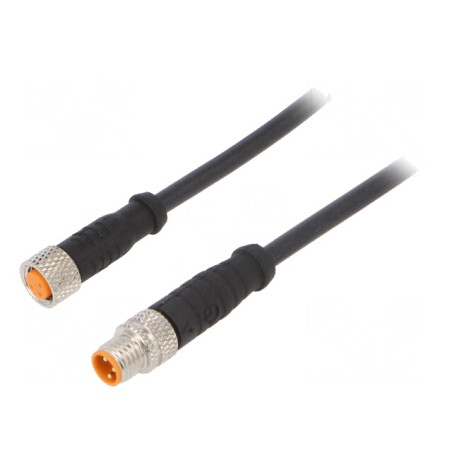 Cablu de conectare M8 0,6m 50VAC 4A | Electronic-mag.ro | Componente Electronice