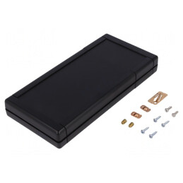 Carcasă Universală TEKBOX ABS Neagră 94x200x25 mm | Electronic-mag.ro | Componente Electronice