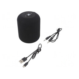 Difuzor Bluetooth 5.0 Negru cu Jack 3.5mm și microSD | Electronic-mag.ro | Componente Electronice