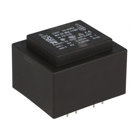 Transformator încapsulat 4,5VA 230V 6V 375mA PCB | Electronic-mag.ro | Componente Electronice