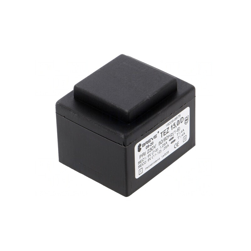 Transformator Încapsulat 15VA 230V 6V PCB | Electronic-mag.ro | Componente Electronice