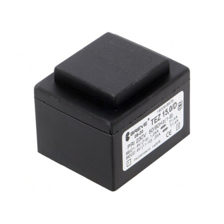 Transformator Încapsulat 15VA 230V 6V PCB | Electronic-mag.ro | Componente Electronice