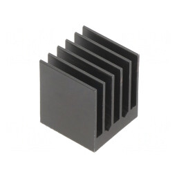 Radiator Atașabil cu Aripioare BGA Negru 17mm x 17mm | Electronic-mag.ro | Componente Electronice