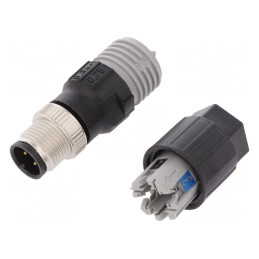 Mufă M12 4 PIN tată pe cablu IDC DeviceNet/CANopen | Electronic-mag.ro | Componente Electronice