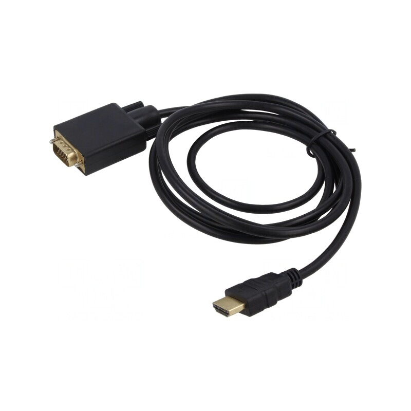 Cablu HDMI 1.4 D-Sub 15pin 1,8m Negru | Electronic-mag.ro | Componente Electronice