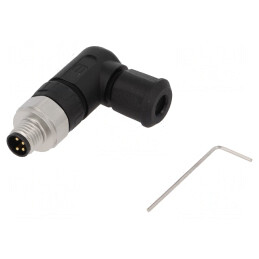 Conector M8 Tată 4PIN 90° IP67 pe Cablu