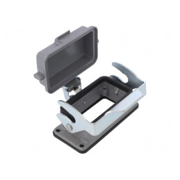 Carcasă pentru conectori HDC IP65 D10B cu clichet | Electronic-mag.ro | Componente Electronice