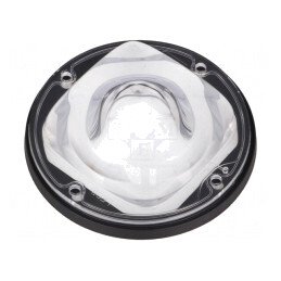 Lentilă LED | rotund | silicon | transparentă | Culoare: neagră | FN15379_STELLA-VSM