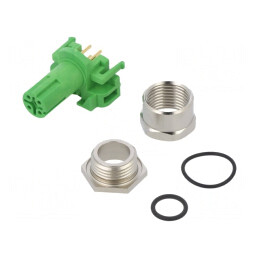 Soclu M12 4 PIN mamă montare panou THT Ethernet | Electronic-mag.ro | Componente Electronice