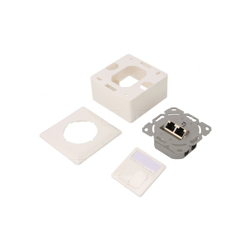 Soclu RJ45 Cat 6 Keystone Albă Două Porturi Montaj Perete | Electronic-mag.ro | Componente Electronice Soclu RJ45 Cat 6 Keystone Albă Două Porturi Montaj Perete | Electronic-mag.ro | Componente Electronice