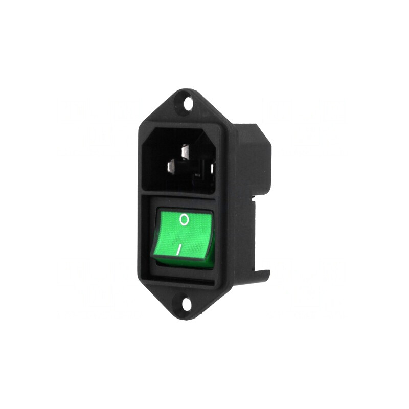 Conector Alimentare AC IEC 60320 KEB2 10A 250VAC | Electronic-mag.ro | Componente Electronice