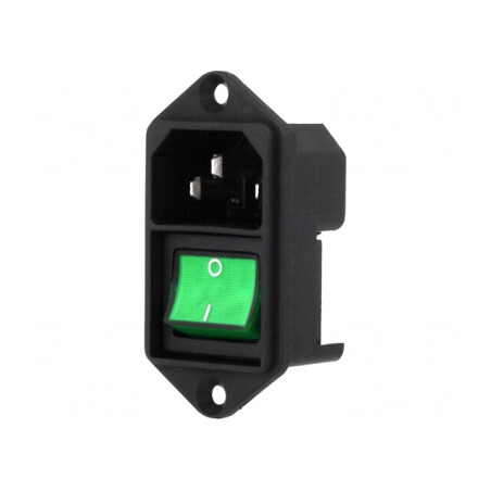 Conector Alimentare AC IEC 60320 KEB2 10A 250VAC | Electronic-mag.ro | Componente Electronice