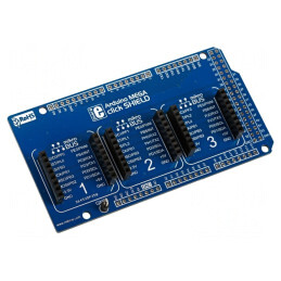 Multiadaptor mikroBUS cu 3 socluri și conectori de extensie | Electronic-mag.ro | Componente Electronice