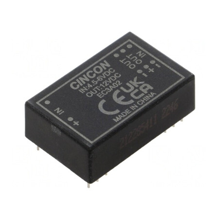 Convertor DC/DC 3W 4.5-6V la 12V 250mA DIP24 | Electronic-mag.ro | Componente Electronice