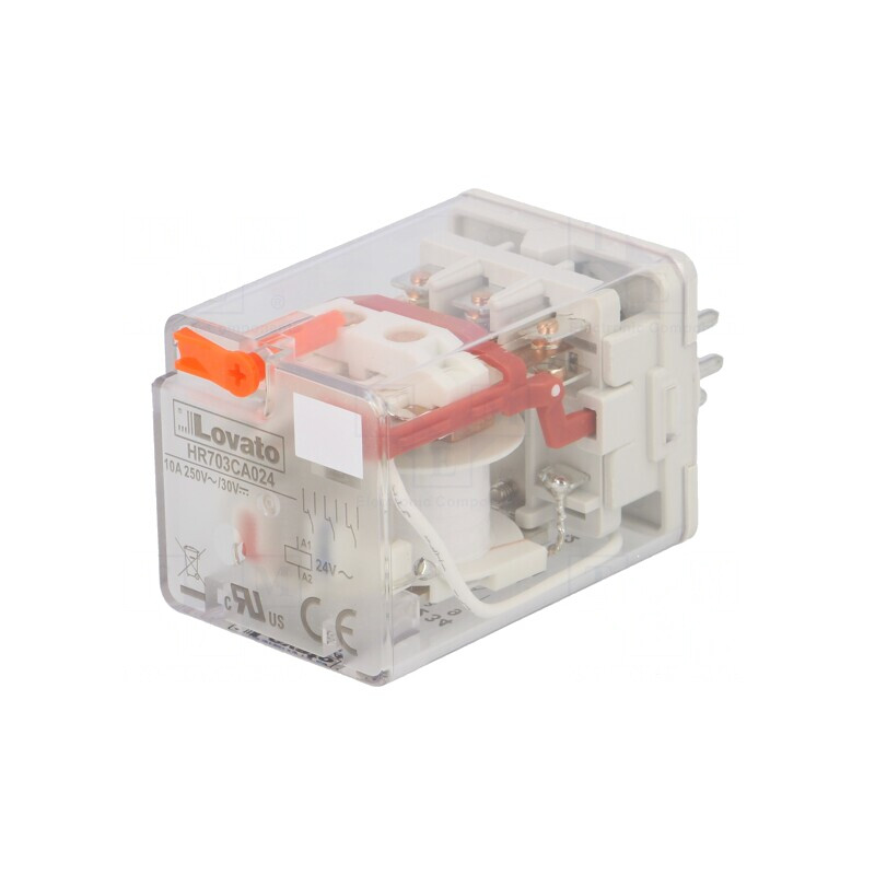 Releu Electromagnetic 3PDT 24VAC 10A | Electronic-mag.ro | Componente Electronice
