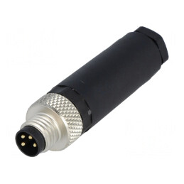 Conector M8 4-PIN Drept pe Cablu | Electronic-mag.ro | Componente Electronice