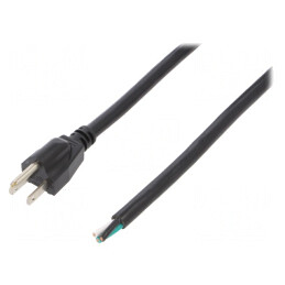 Cablu Alimentare NEMA 5-15 5m Negru 15A | Electronic-mag.ro | Componente Electronice