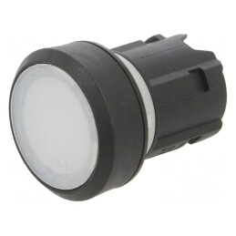 Comutator acționat prin apăsare 22mm alb plat | Electronic-mag.ro | Componente Electronice