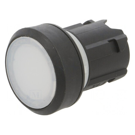 Comutator acționat prin apăsare 22mm alb plat | Electronic-mag.ro | Componente Electronice