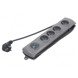 Prelungitor cu 4 Prize și Protecție la Supratensiune 10A | Electronic-mag.ro | Componente Electronice