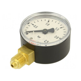 Manometru 0-2,5 bar 50mm Liquide și Gaze Inerte | Electronic-mag.ro | Componente Electronice