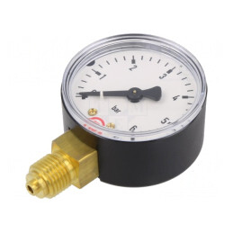 Manometru 6 bar 50mm Lichide și Gaze Inerte | Electronic-mag.ro | Componente Electronice