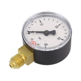 Manometru 0-40 Bar 50mm Lichide și Gaze Inerte | Electronic-mag.ro | Componente Electronice
