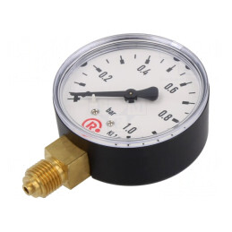 Manometru 0-1bar 63mm pentru Lichide și Gaze Inerte | Electronic-mag.ro | Componente Electronice