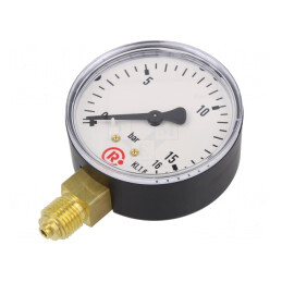 Manometru 0-16bar 63mm pentru lichide și gaze inerte | Electronic-mag.ro | Componente Electronice