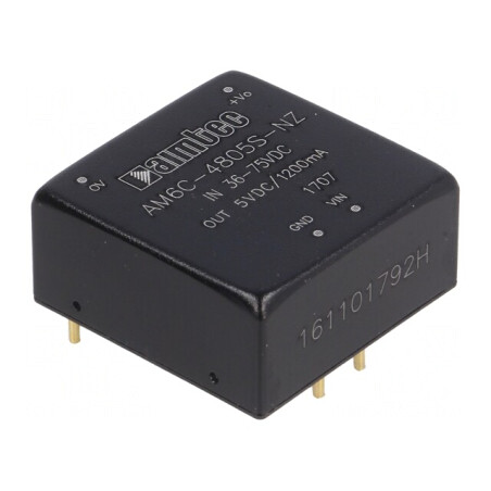 Convertor DC/DC 6W 36-75V la 5V 1.2A | Electronic-mag.ro | Componente Electronice