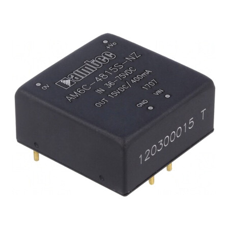 Convertor DC/DC 6W 36-75V la 15V 400mA | Electronic-mag.ro | Componente Electronice