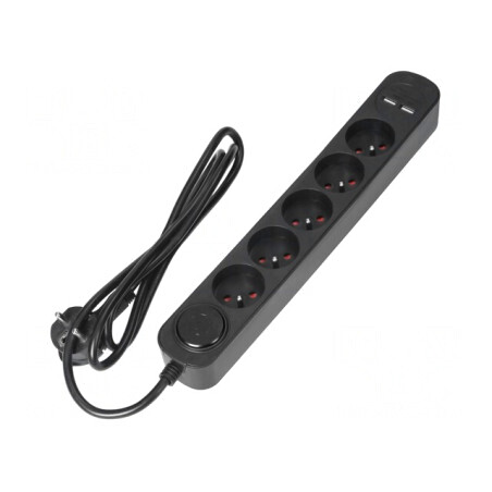 Prelungitor 5 Prize cu Protecție la Supratensiune 10A | Electronic-mag.ro | Componente Electronice