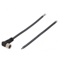 Cablu Conectare M8 3-Pin Unghi 5m 60VAC 4A PUR | Electronic-mag.ro | Componente Electronice
