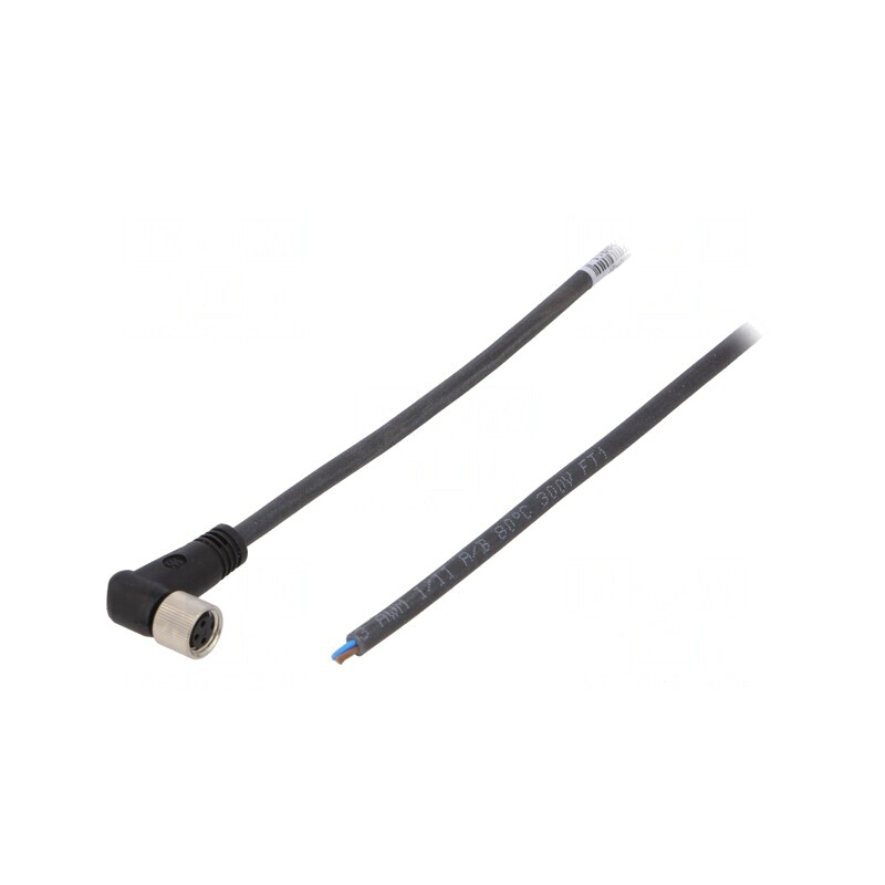 Cablu Conectare M8 3-Pin Unghi 5m 60VAC 4A PUR | Electronic-mag.ro | Componente Electronice