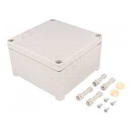 Carcasă Universală TEMPO ABS Gri IP65 130x130x75mm | Electronic-mag.ro | Componente Electronice