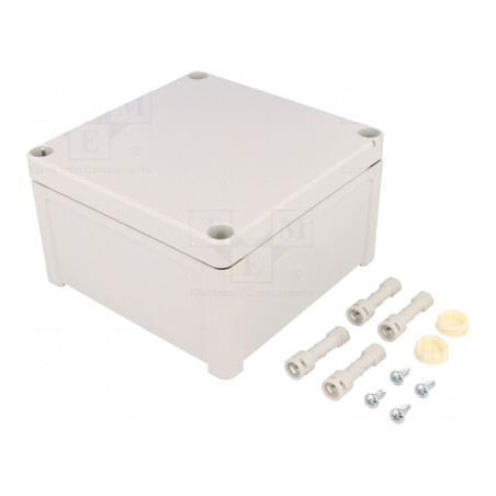 Carcasă Universală TEMPO ABS Gri IP65 130x130x75mm | Electronic-mag.ro | Componente Electronice