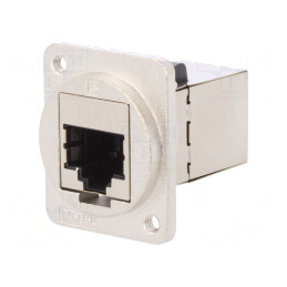 Adaptor FT Cat6a Ecranat 8P8C Metalic 19x24mm | Electronic-mag.ro | Componente Electronice