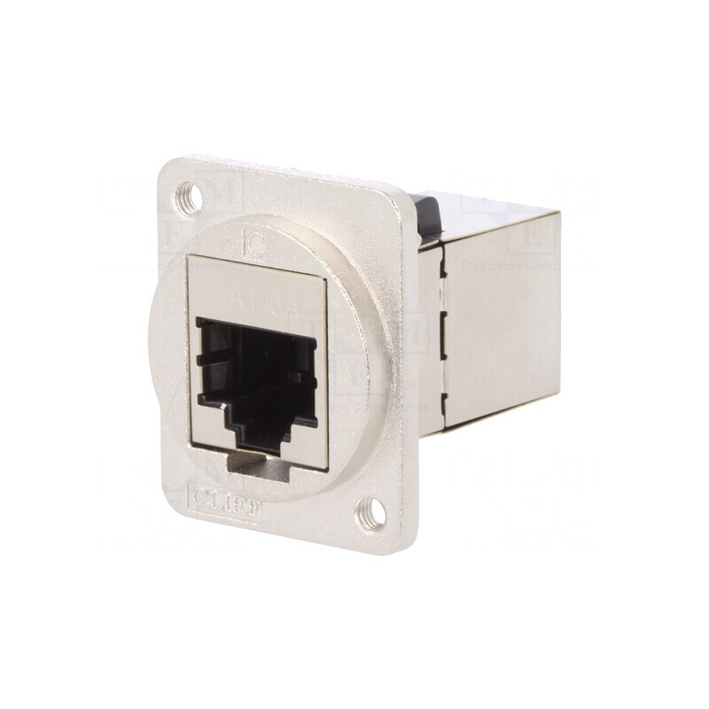 Adaptor FT Cat6a Ecranat 8P8C Metalic 19x24mm | Electronic-mag.ro | Componente Electronice Adaptor FT Cat6a Ecranat 8P8C Metalic 19x24mm | Electronic-mag.ro | Componente Electronice