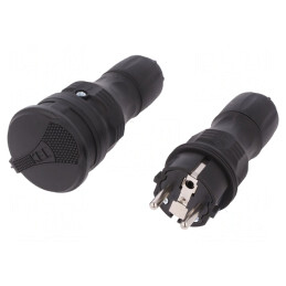 Conector Alimentare AC 2P PE 250VAC 16A | Electronic-mag.ro | Componente Electronice
