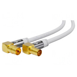 Cablu | 75Ω | 5m | PVC | alb | 70422