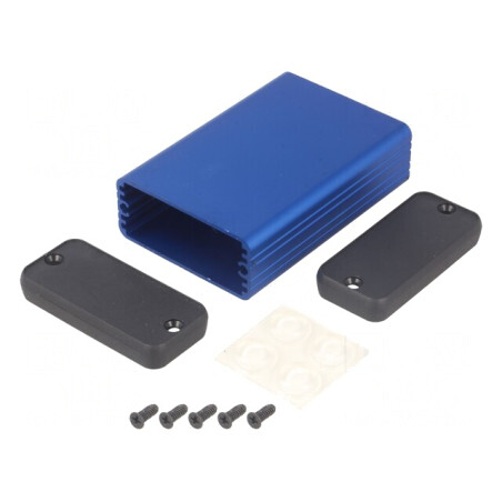 Carcasă aluminiu albastru 54x80x23mm | Electronic-mag.ro | Componente Electronice
