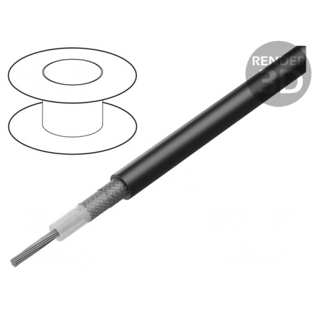Cablu Coaxial RG214 PVC Negru 10.8mm | Electronic-mag.ro | Componente Electronice