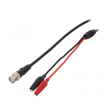 Cablu măsurare BNC cu cleme crocodil 2m | Electronic-mag.ro | Componente Electronice